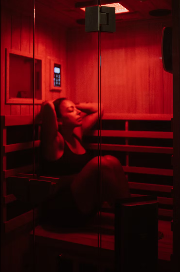 Infrared sauna therapy room